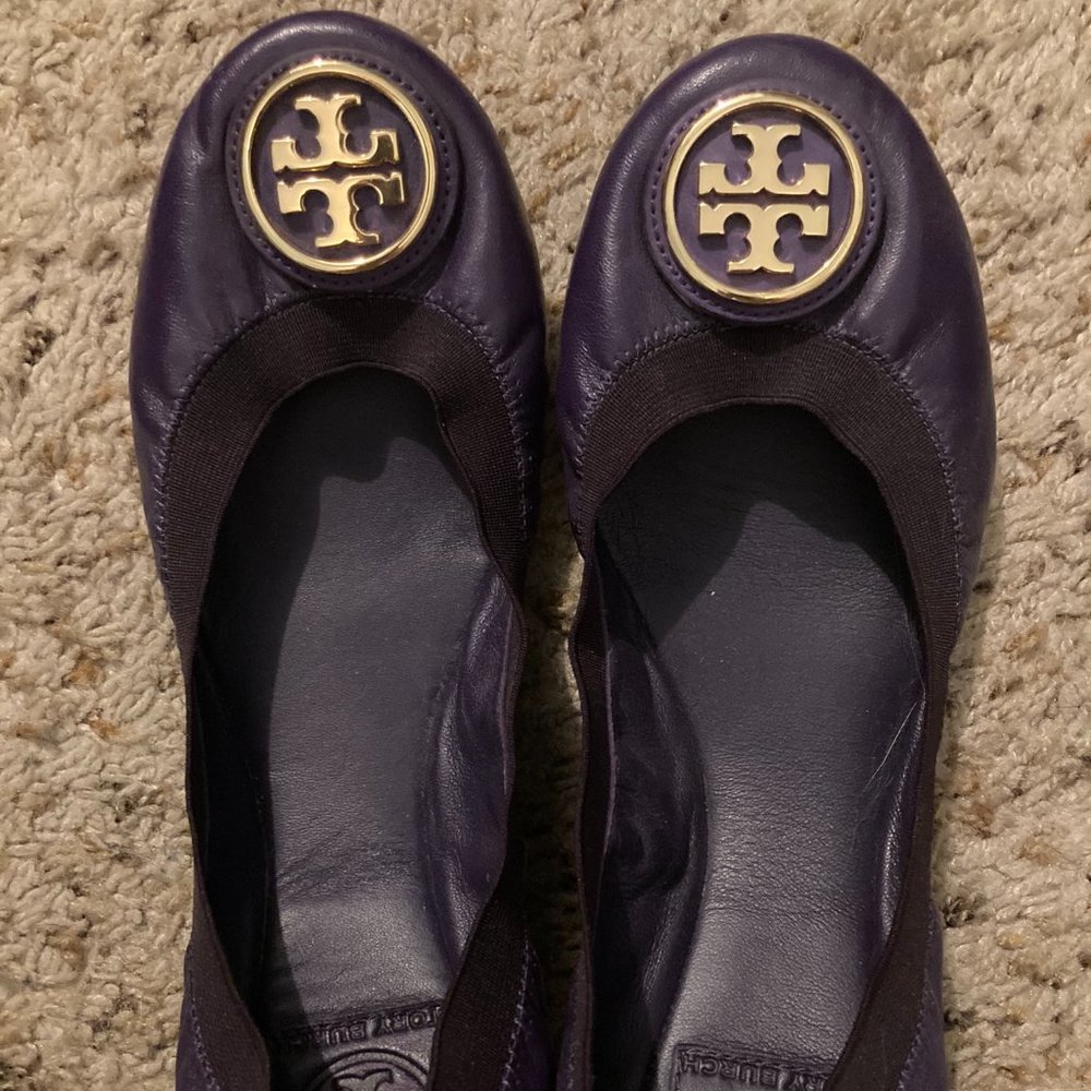 Tory Burch Purple Flats, Size 8.5